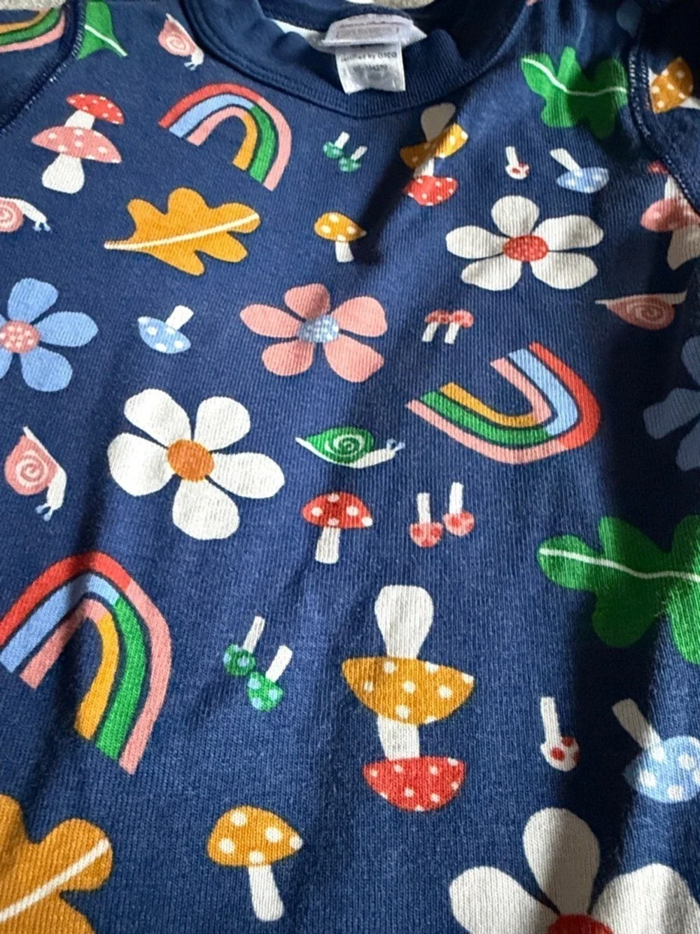 Hanna Andersson 2T Pajama separates Navy Floral Rainbow Ghost Print Bundle